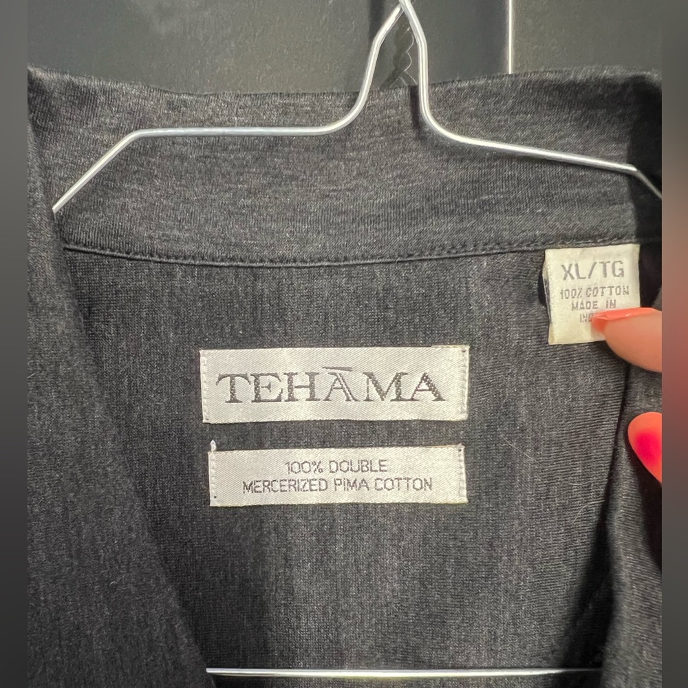 Tehama 100% double mercerized Pima cotton. XXL